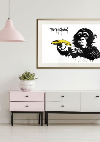 ARTGEIST Plakat med ramme - Banksy: Banana Gun II