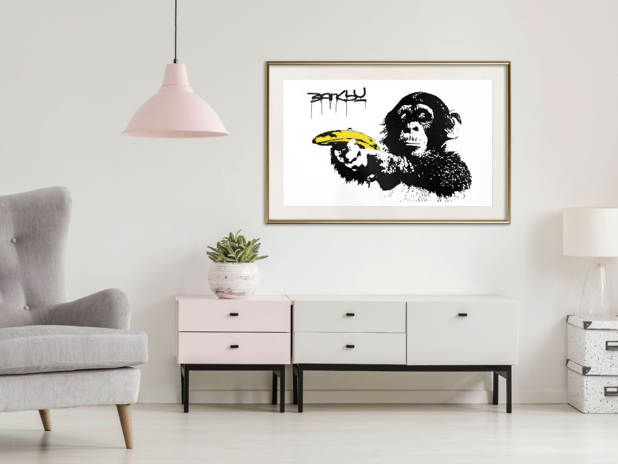 ARTGEIST Plakat med ramme - Banksy: Banana Gun II