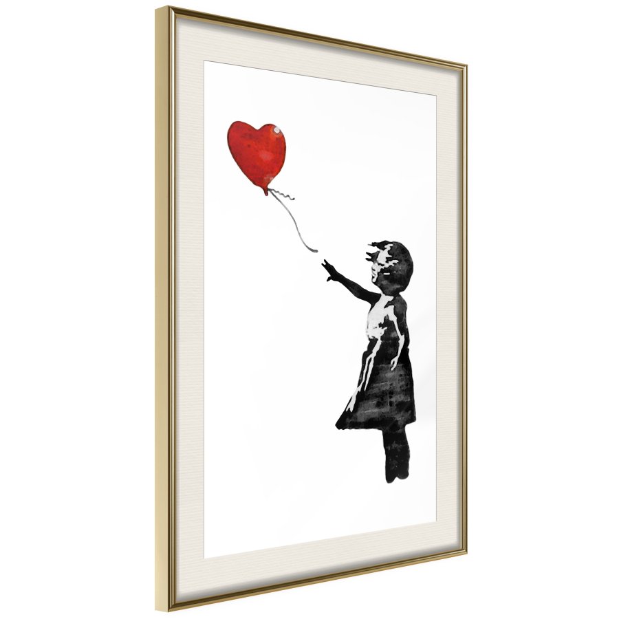 ARTGEIST Plakat med ramme - Banksy: Girl with Balloon II