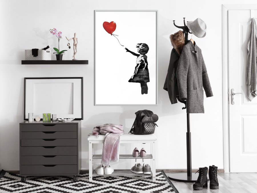 ARTGEIST Plakat med ramme - Banksy: Girl with Balloon II