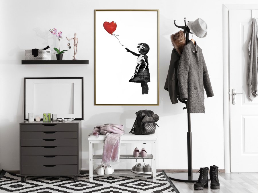 ARTGEIST Plakat med ramme - Banksy: Girl with Balloon II
