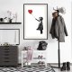 ARTGEIST Plakat med ramme - Banksy: Girl with Balloon II