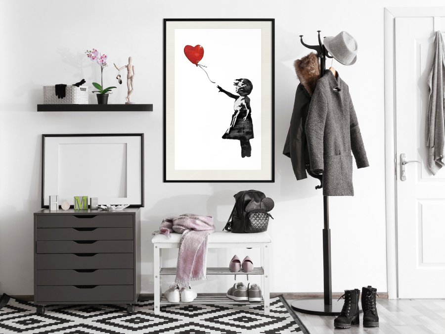 ARTGEIST Plakat med ramme - Banksy: Girl with Balloon II