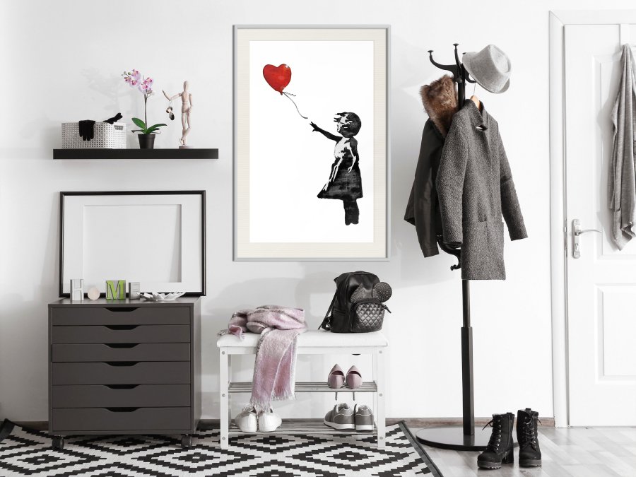 ARTGEIST Plakat med ramme - Banksy: Girl with Balloon II
