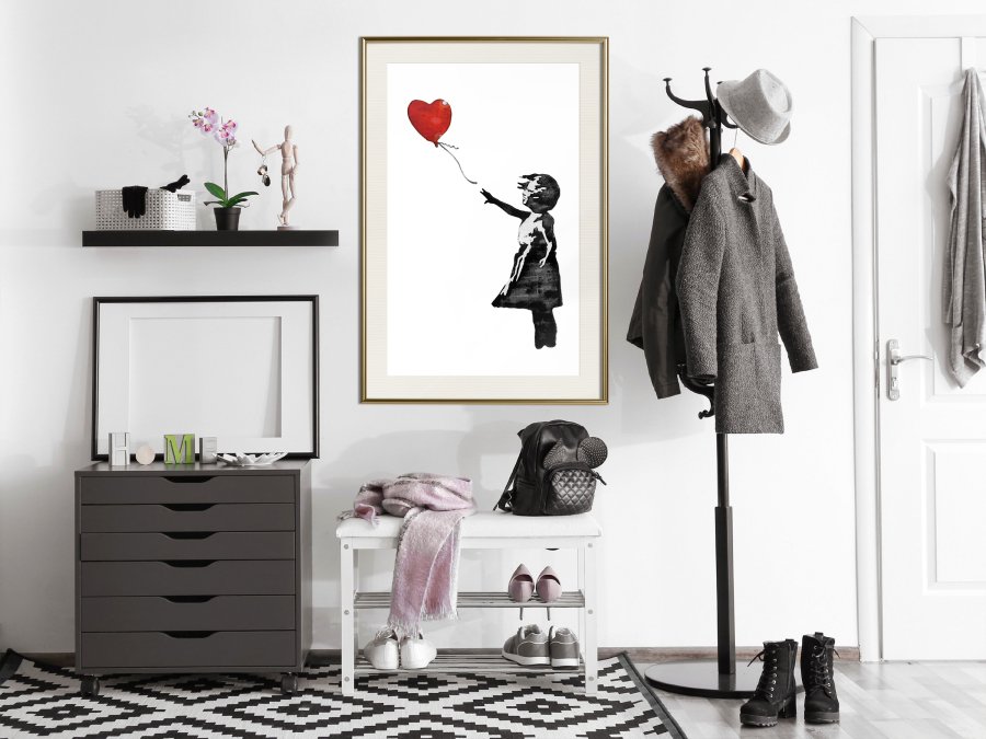ARTGEIST Plakat med ramme - Banksy: Girl with Balloon II