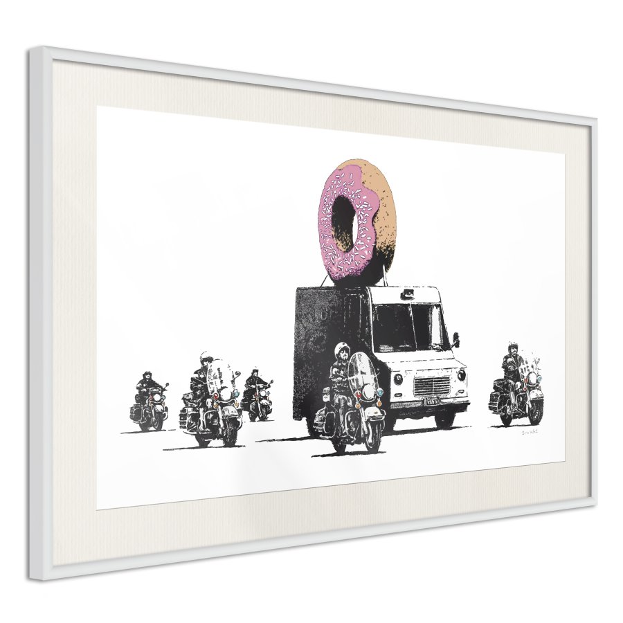 ARTGEIST Plakat med ramme - Banksy: Donuts (Strawberry)