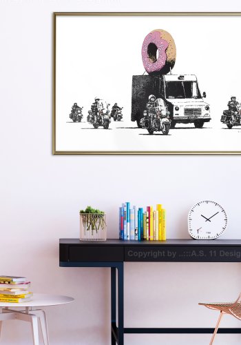 ARTGEIST Plakat med ramme - Banksy: Donuts (Strawberry)