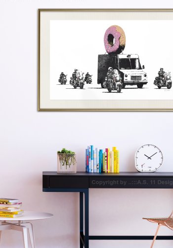 ARTGEIST Plakat med ramme - Banksy: Donuts (Strawberry)