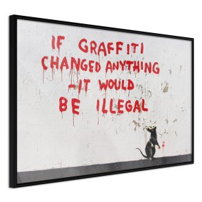 ARTGEIST Plakat med ramme - Banksy: If Graffiti Changed Anything