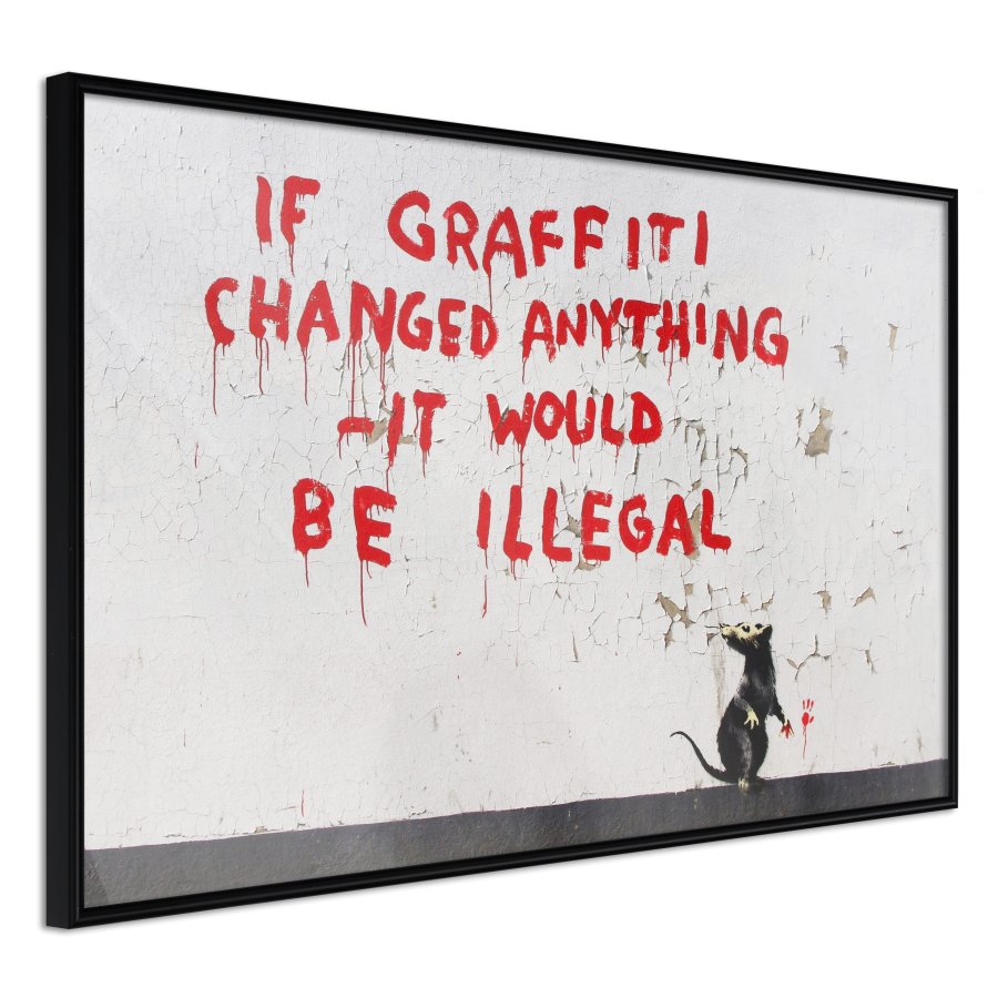 ARTGEIST Plakat med ramme - Banksy: If Graffiti Changed Anything
