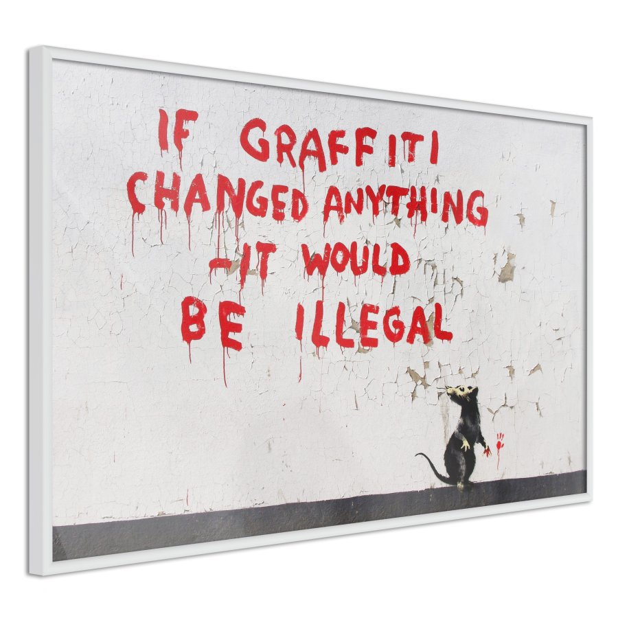 ARTGEIST Plakat med ramme - Banksy: If Graffiti Changed Anything