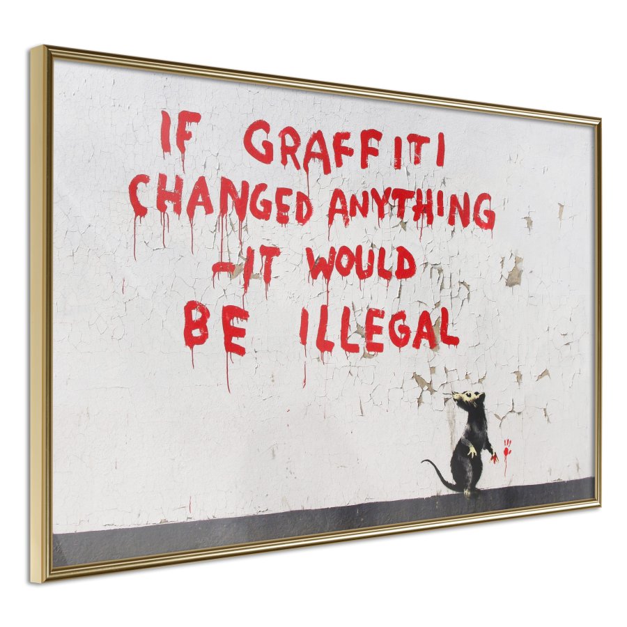 ARTGEIST Plakat med ramme - Banksy: If Graffiti Changed Anything