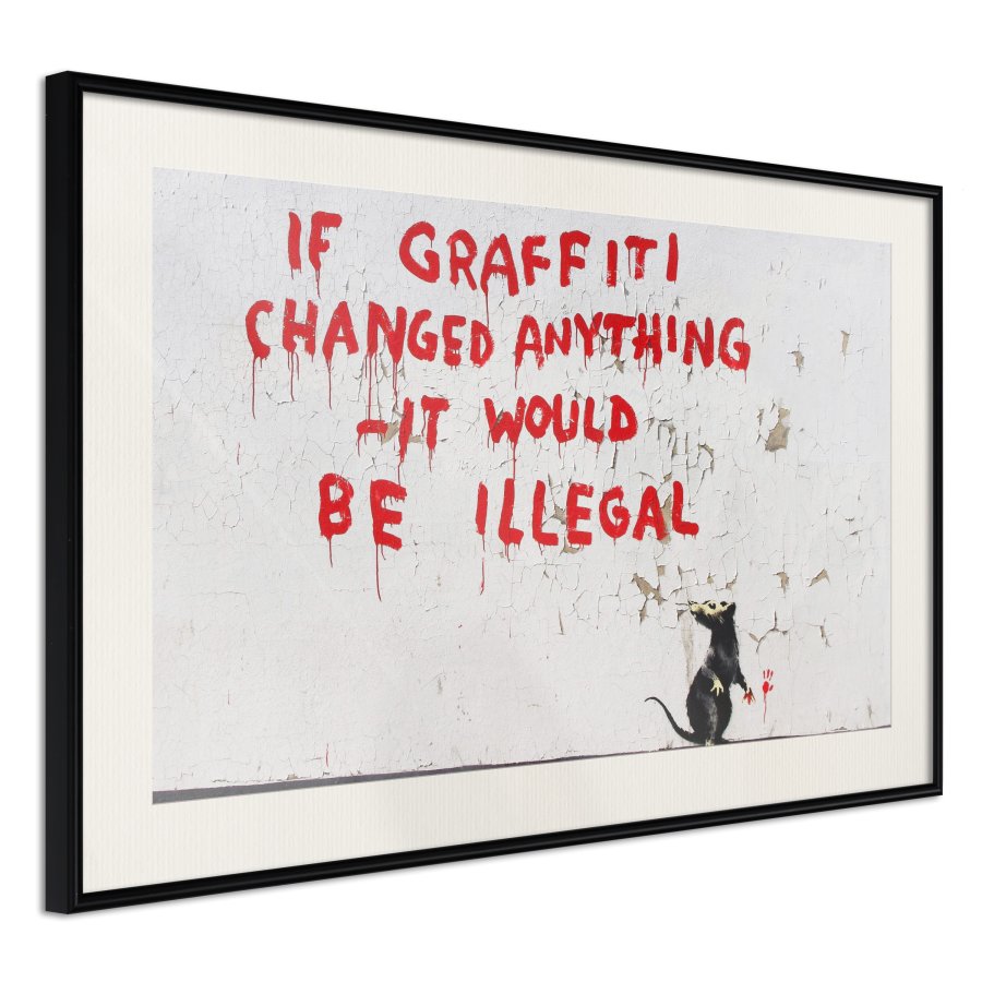 ARTGEIST Plakat med ramme - Banksy: If Graffiti Changed Anything