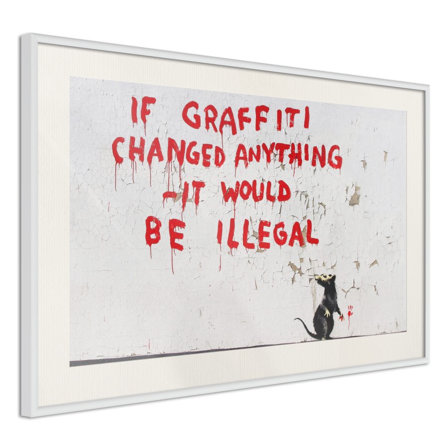 ARTGEIST Plakat med ramme - Banksy: If Graffiti Changed Anything