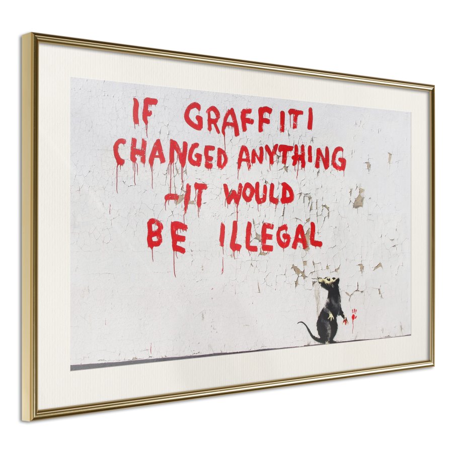 ARTGEIST Plakat med ramme - Banksy: If Graffiti Changed Anything