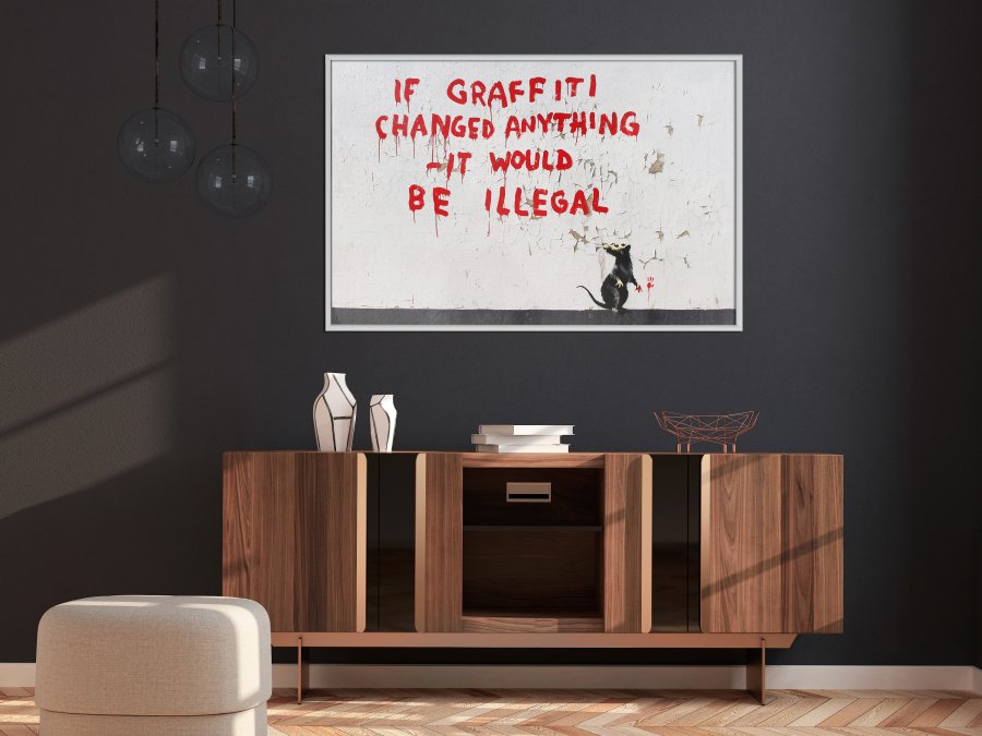 ARTGEIST Plakat med ramme - Banksy: If Graffiti Changed Anything