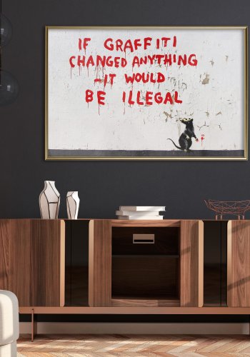 ARTGEIST Plakat med ramme - Banksy: If Graffiti Changed Anything