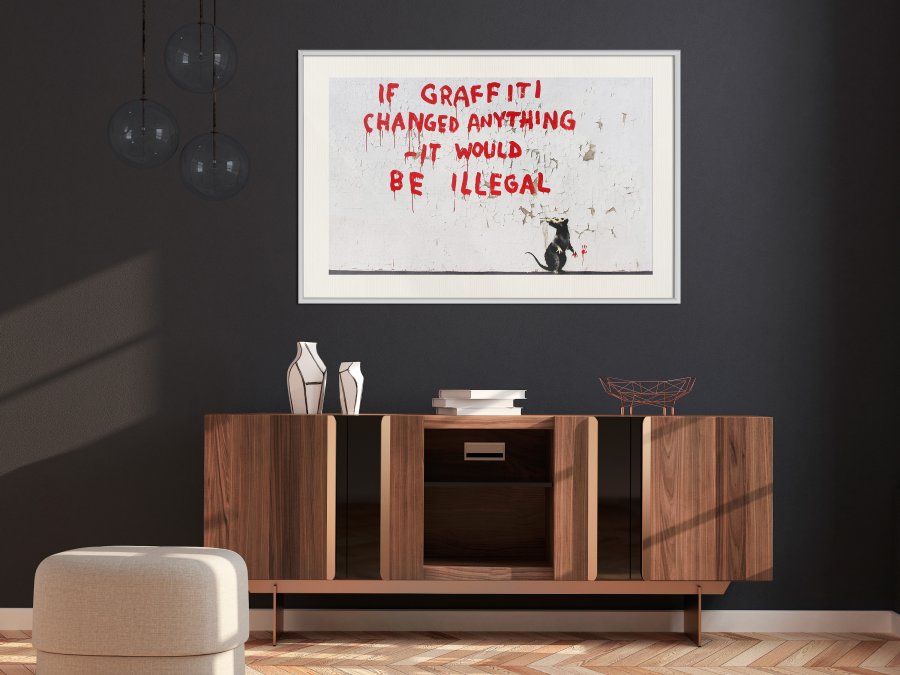 ARTGEIST Plakat med ramme - Banksy: If Graffiti Changed Anything
