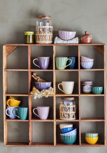 BLOOMINGVILLE Tilo vghylde, kvadratisk - brun genanvendt tr (70x70)