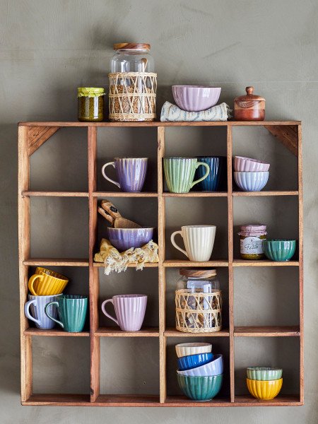 BLOOMINGVILLE Tilo vghylde, kvadratisk - brun genanvendt tr (70x70)