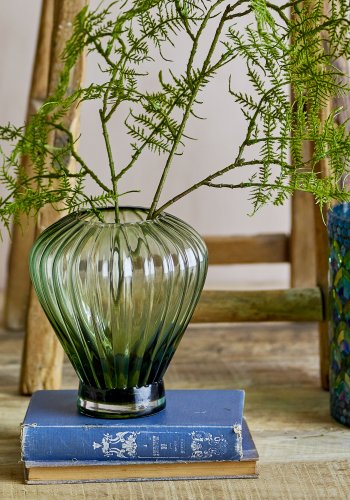 CREATIVE COLLECTION Reeve Vase, Grn, Glas