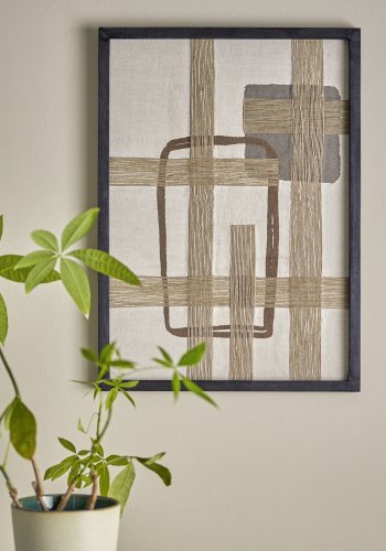 BLOOMINGVILLE Bie vgdekoration, rektangulr - brun bomuld (70x50)