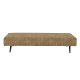 BLOOMINGVILLE Gulli daybed, m. 2 puder - gul bomuld og mrkebrun tr (200x80)
