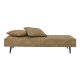 BLOOMINGVILLE Gulli daybed, m. 2 puder - gul bomuld og mrkebrun tr (200x80)