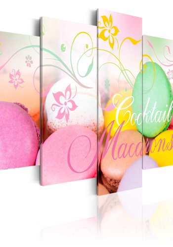 ARTGEIST billede trykt p lrred - Macarons, 5-delt - Flere strrelser