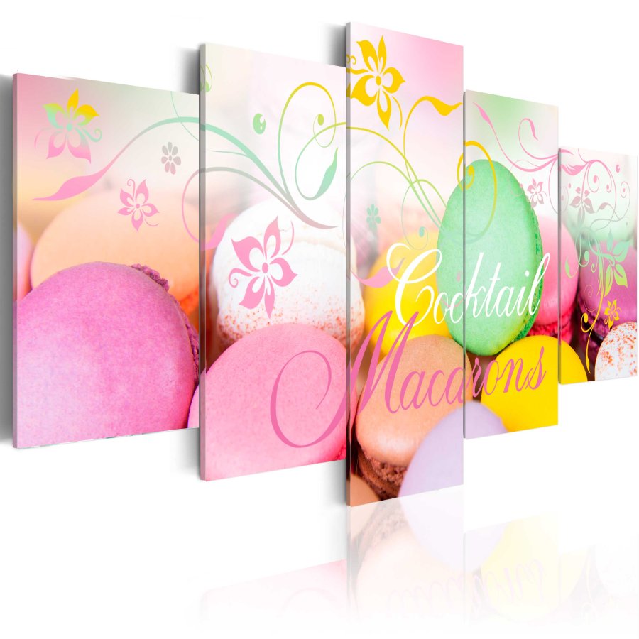 ARTGEIST billede trykt p lrred - Macarons, 5-delt - Flere strrelser