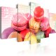 ARTGEIST billede trykt p lrred - Sweet macarons, 5-delt - Flere strrelser
