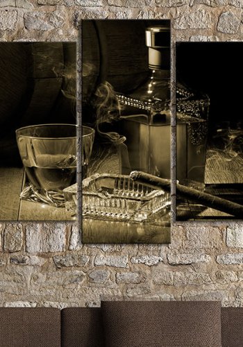 ARTGEIST billede trykt p lrred - Gentlemen's Evening II, 5-delt - Flere strrelser