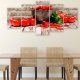 ARTGEIST billede trykt p lrred - Red Vegetables, 5-delt - Flere strrelser