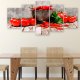 ARTGEIST billede trykt p lrred - Red Vegetables Concrete, 5-delt - Flere strrelser