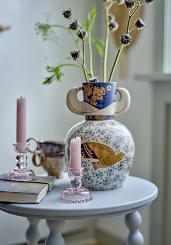 BLOOMINGVILLE Delphia Lysestage, Rosa, Glas