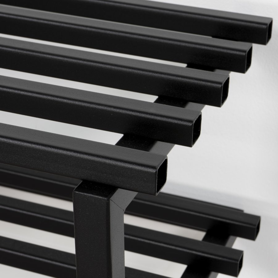 SPINDER DESIGN Rizzoli/Marco Black Edition skohylde, m. 2 hylder - sort stl (B:71)