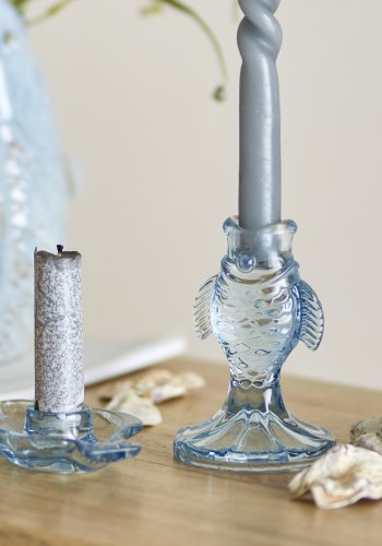 CREATIVE COLLECTION Linley Lysestage, Bl, Glas