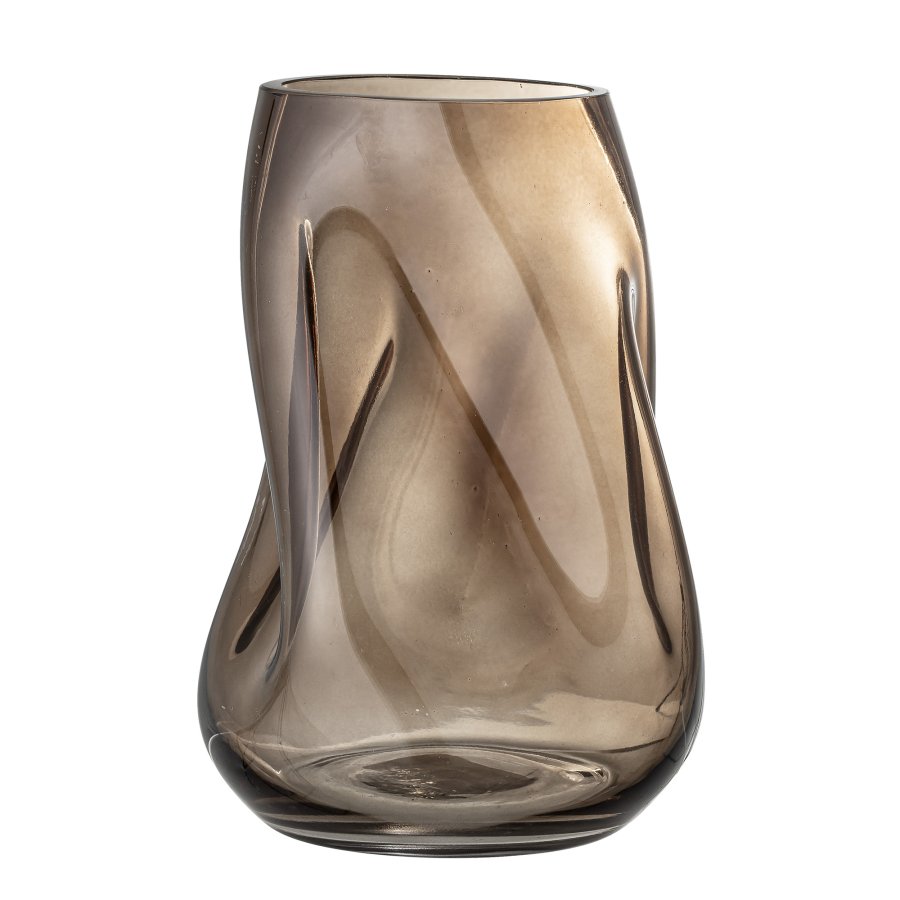 BLOOMINGVILLE Ingolf Vase, Brun, Glas
