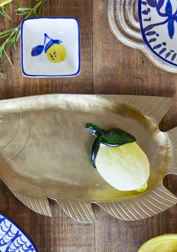 CREATIVE COLLECTION Limone Deko, Gul, Glas