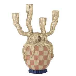 BLOOMINGVILLE Medusa Lysestage, Guld, Polyresin