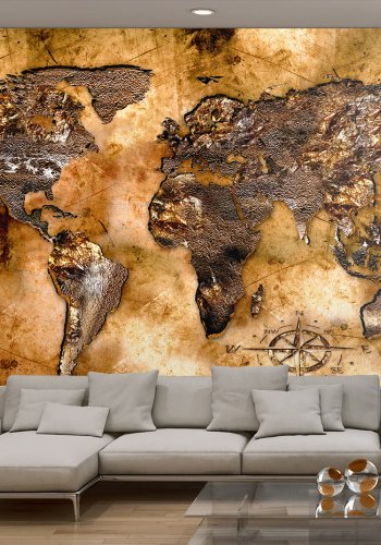 ARTGEIST Fototapet - Opalescent Continents, vintage verdenskort (flere strrelser)