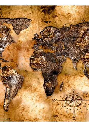ARTGEIST Fototapet - Opalescent Continents, vintage verdenskort (flere strrelser)