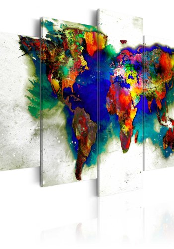 ARTGEIST verdenskort, 5-delt - Green planet - Flere strrelser