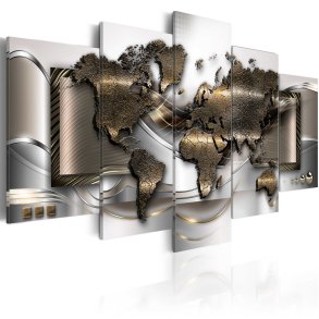 ARTGEIST verdenskort, 5-delt - World breeze - Flere strrelser