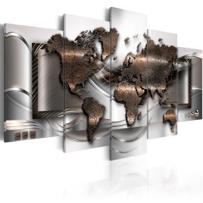 ARTGEIST verdenskort, 5-delt - Pearl map - Flere strrelser