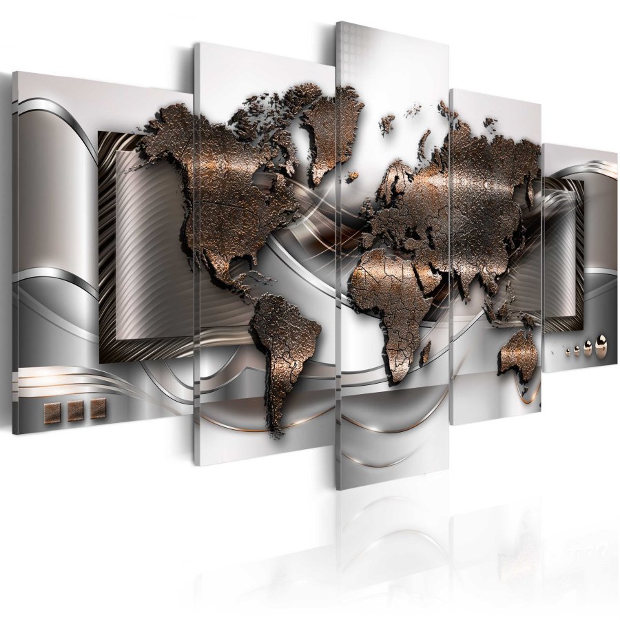 ARTGEIST verdenskort, 5-delt - Pearl map - Flere strrelser