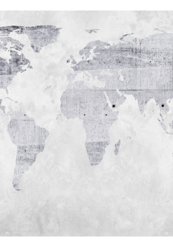 ARTGEIST Fototapet - Concrete Map, verdenskort lavet i beton (flere strrelser)