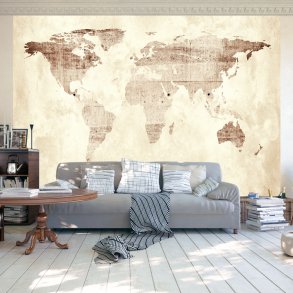 ARTGEIST Fototapet - Precious map, vintage verdenskort i lyse farver (flere strrelser)