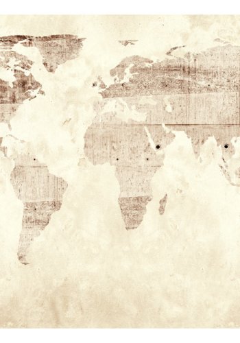 ARTGEIST Fototapet - Precious map, vintage verdenskort i lyse farver (flere strrelser)