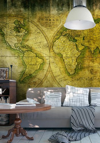 ARTGEIST Fototapet -  Journey through the Old World, vintage verdenskort (flere strrelser)